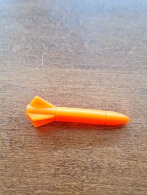 Lanard Corpse Missile 1990s Bright Orange Plastic Dart Toy